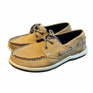 Island Surf Boat Shoes Womens Tan Lace Up Classic K Loafers Size 7